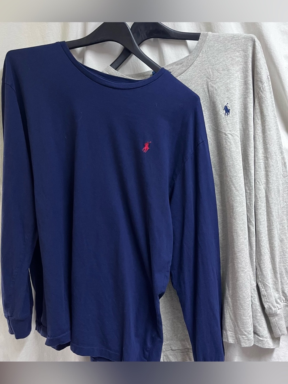 2 Polo Ralph Lauren Men's XL Long Sleeve Pullover Shirts Casual Comfort